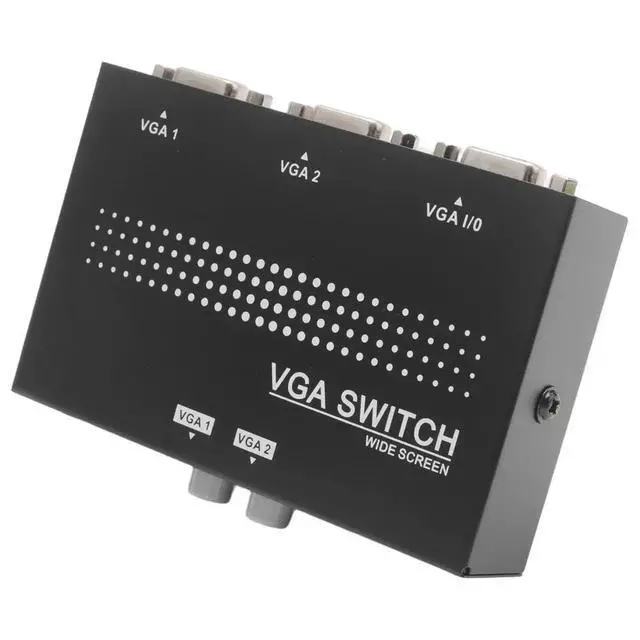 Alt view image 2 of 3 - 2 In 1 Out VGA VGA 2 PORTE a monitor two sources MANUAL SWITCH SPLITTER
