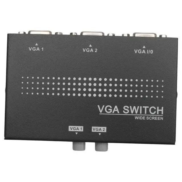 Alt view image 3 of 3 - 2 In 1 Out VGA VGA 2 PORTE a monitor two sources MANUAL SWITCH SPLITTER
