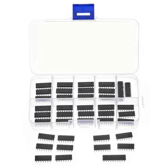 Alt view image 2 of 3 - 40Pcs(20Pcs 74Hcxx+20Pcs 74Lsxx) Series Logic IC Assortment Kit Digital Integrated Chip