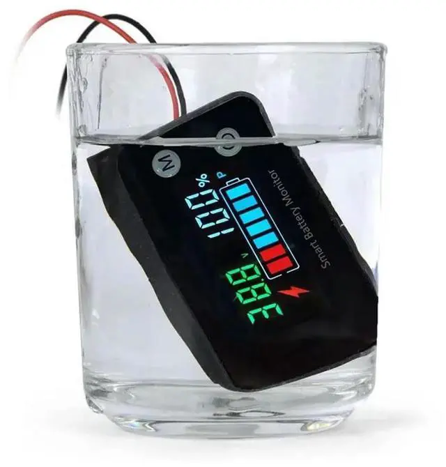 Main image of 7-100V Digital Capacity Tester Monitor Voltage Temperature Switch Meter for Car Ships, NO Waterproof