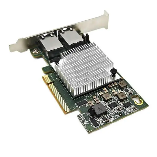 Alt view image 2 of 3 - 10G Double Port Ethernet Network Card X540-T2 PCIE-X8 X16 ork Extend Adapter Support for NAS