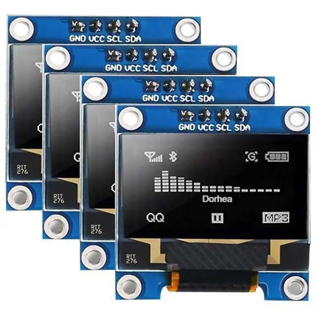 Alt view image 2 of 3 - 4pcs 0.96 Inch OLED Display Module 128x64 IIC Self- Screen Board White for