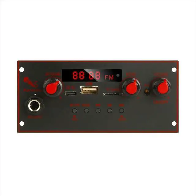 Alt view image 3 of 3 - Bluetooth 5.0 MP3 Decoder Board 10W Amplifier Audio Player 5V DIY MP3 Player Car FM Radio Module TF USB Mic Record
