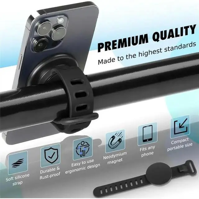 Main image of Magnetic Wrist Phone Holder Double Side Strong Magnet Bracket for Gym Running Cycling Driving Vlog Recording Tool