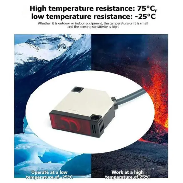 Alt view image 3 of 6 - E3JK-R4M1 Reflective Square Photoelectric Switch Sensor With Reflector Plate AC220V/DC24V Universal Model