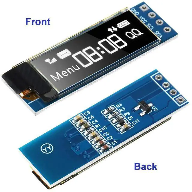 Alt view image 3 of 6 - 5 Pieces Display Module 0.91 Inch OLED Display Module OLED Screen Driver DC 3.3V-5V(White Light)