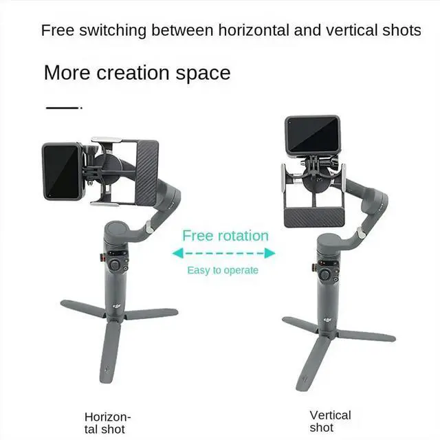 Alt view image 3 of 6 - Handheld Gimbal Adapter Switch Mount Adapter for Mobile 6/5 Camera for 4/3 to Action 4 Adapter