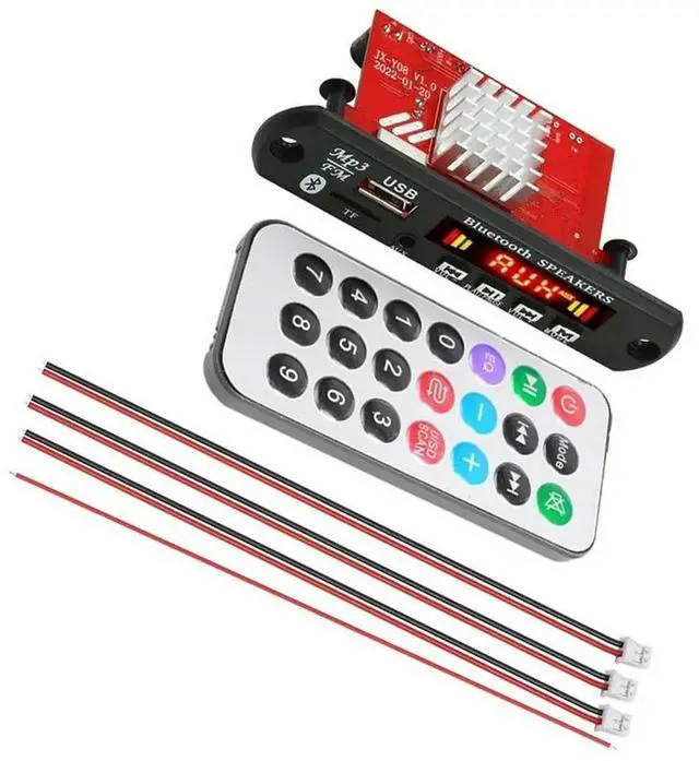 Main image of 2X60W Amplifier Bluetooth 5.0 MP3 Decoder Board Handsfree 12V Music Player Audio USB TF AUX FM Radio