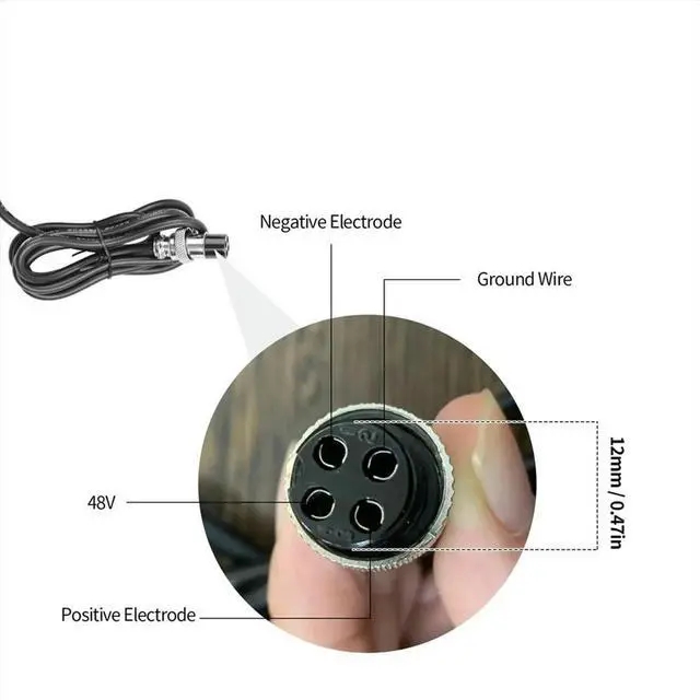 Alt view image 3 of 3 - Mixing Console Mixer Power Supply AC Adapter 15V/48V 0.23A Universal 4-Pin Connector for 16 Channels Mixing US Plug