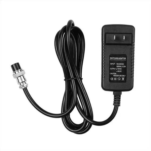 Alt view image 2 of 3 - Mixing Console Mixer Power Supply AC Adapter 15V/48V 0.23A Universal 4-Pin Connector for 16 Channels Mixing US Plug