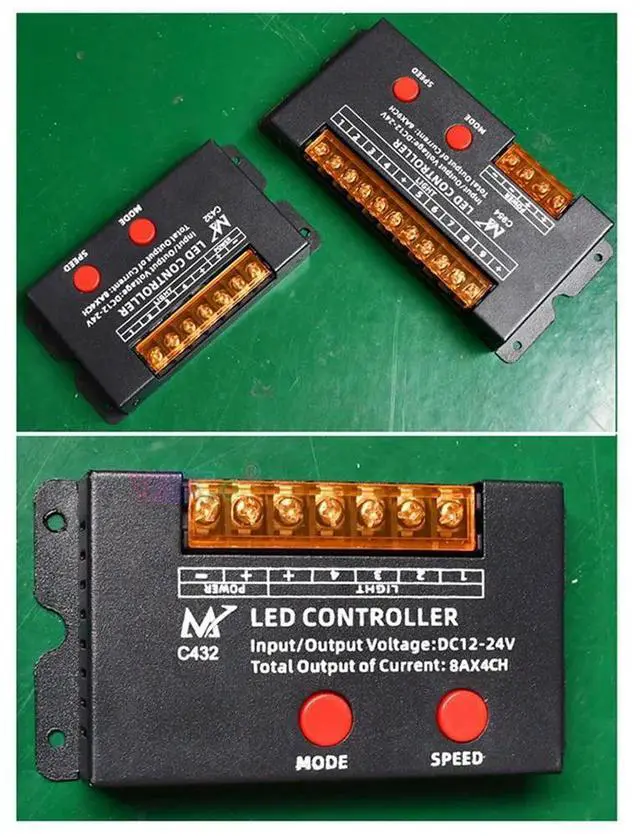 Alt view image 3 of 3 - 12V 24V DC 9 Channels Separate Led Strip Tape Controller Jump Water Burst Flash Horse Sign Luminous Word Switch