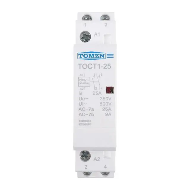Alt view image 2 of 3 - TOCT1-25 2P 25A 220V/230V 50/60HZ Din Rail Household Ac Modular Contactor 2NO AC Contactor