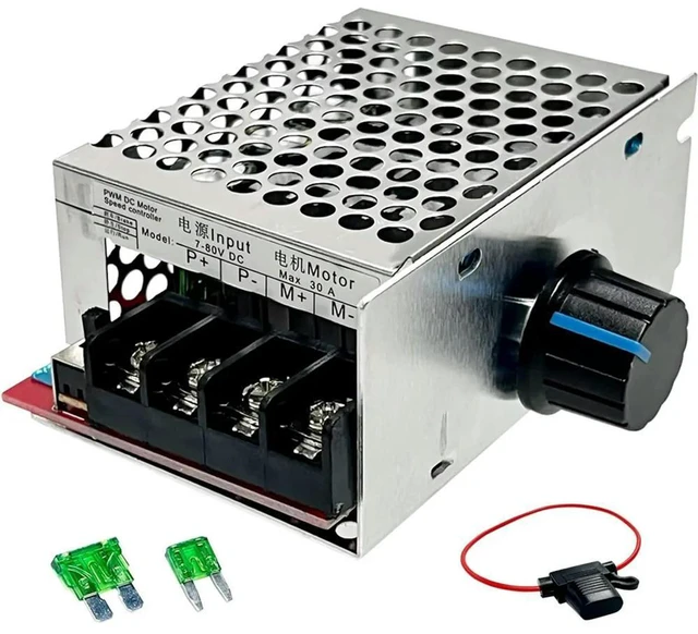 Alt view image 2 of 6 - DC Motor Speed Control Pulse Width Controller,Non-Voltage Regulated DC 7-70V Input,Built-in 30A Overcurrent Protection
