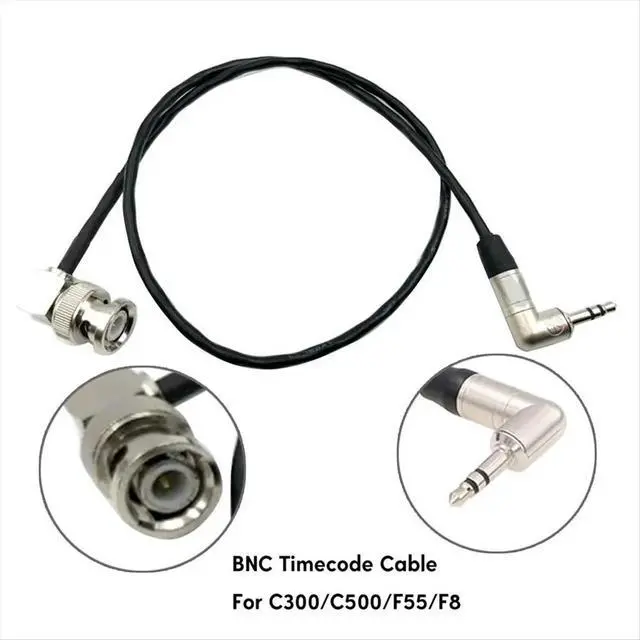 Alt view image 3 of 6 - 3.5mm TRS to BNC Timecodes Cable for C300/C500/F55/ZoomF8 Camera for Enhances Your Camera Timecodes Capability