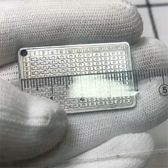 Alt view image 3 of 3 - Steel Bitcoin Wallet Mnemonic Phrase Steel Plate, 304 Stainless Steel, BIP39 Dot Matrix, 12-Bit Password Record, Binary