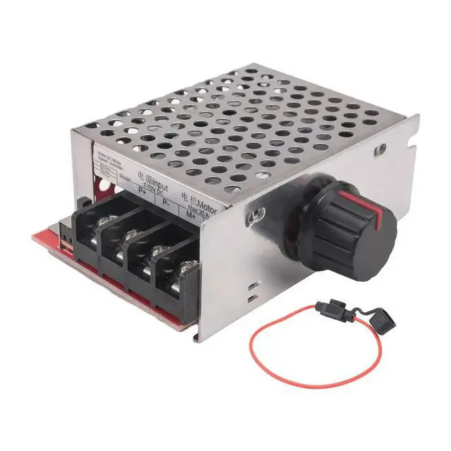 Alt view image 2 of 3 - 7-70V 30A PWM DC Motor Speed Controller Switch Control 12V 24V 36V 48V with 30 Amp Fuse