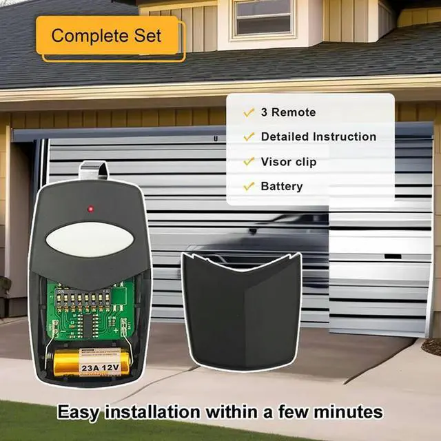 Alt view image 3 of 3 - For Linear DTC Delta 3 Remote, 8 Dip Switch Garage Door Opener Remote,Replace DT DTA DTC DTD DT2D DNT00002A,310MHZ,3Pcs