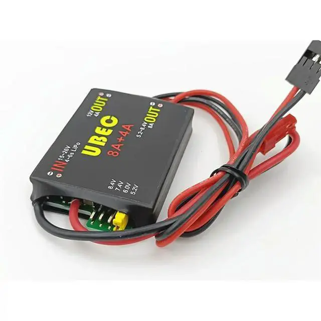 Alt view image 3 of 3 - For RC Car Fixed Wing Airplane Robot Compatible 15-26V UBEC 8A+ 4A 5.2/6.0/7.4V/8.4V Servo Separate Power Supply Module