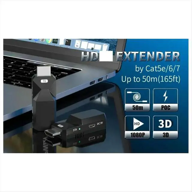 Alt view image 3 of 3 - 50M 1080P 60Hz -Compatible Video Audio Transmitter Receiver Extender Display Adapter