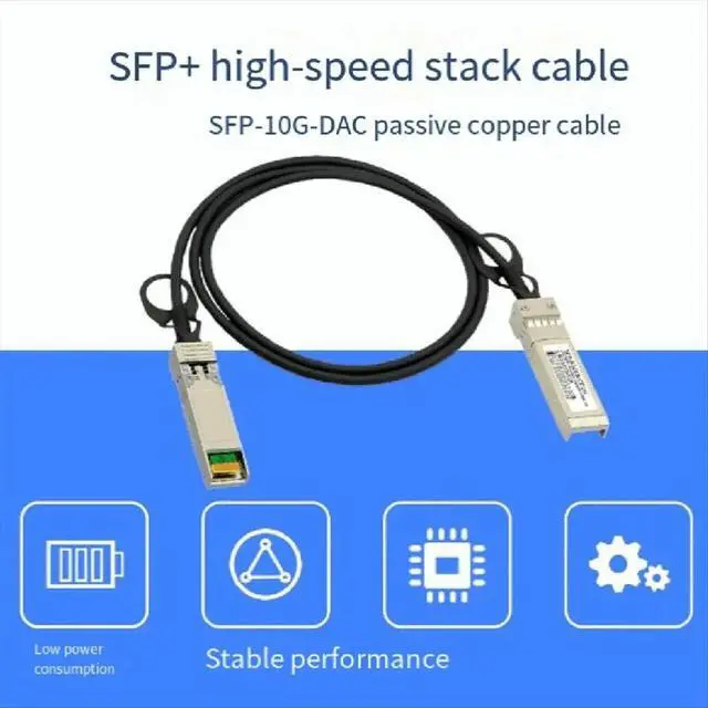 Alt view image 3 of 3 - 10G + Cable, Direct Attach Copper Passive Cable, 0.5Meter Works for ,,, Switch