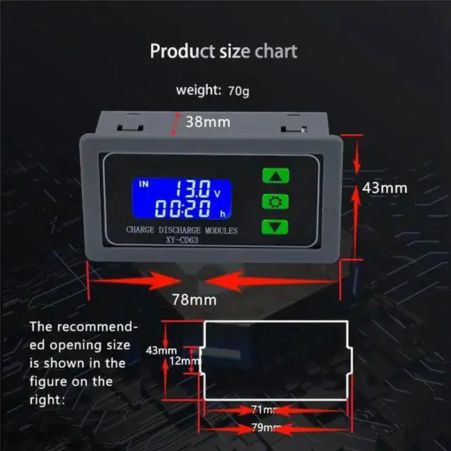 Alt view image 2 of 3 - XY-CD63 CD63 30A Charging Control Module Full Power Off DC Voltage Protection Undervoltage Power Protector