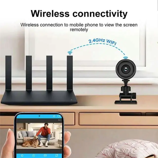 Alt view image 2 of 3 - Surveillance HD 1080P Home Security Camera Supports Microphone Motion Detection Functionality