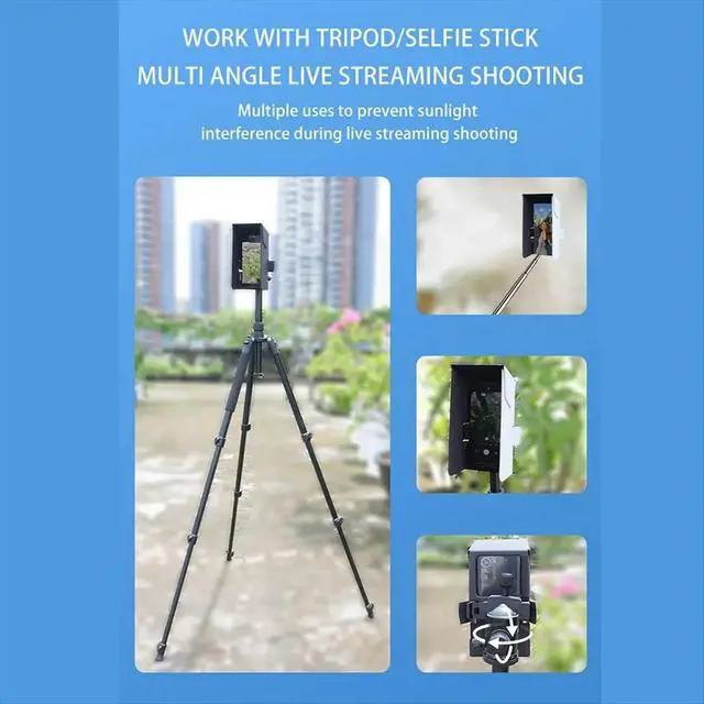 Alt view image 2 of 3 - Foldable Sunhood Magnet Sun Hood Magnetic Sunshade for Mobile Phone phone Black