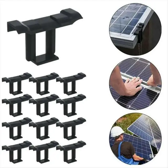 Alt view image 2 of 6 - 50PCS 30mm Solar Panel Water Drainage Clips Photovoltaic Panel Water Drained Clip Auto Remove Stagnant Water Dust