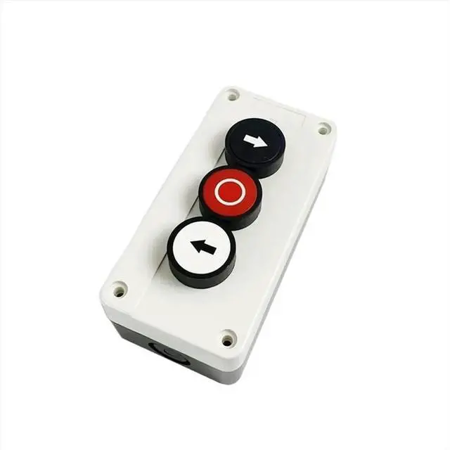 Alt view image 2 of 6 - Waterproof Three Hole Push Button Switch Box 2NO 1NC, Left-Right Stop Electrical Control Station