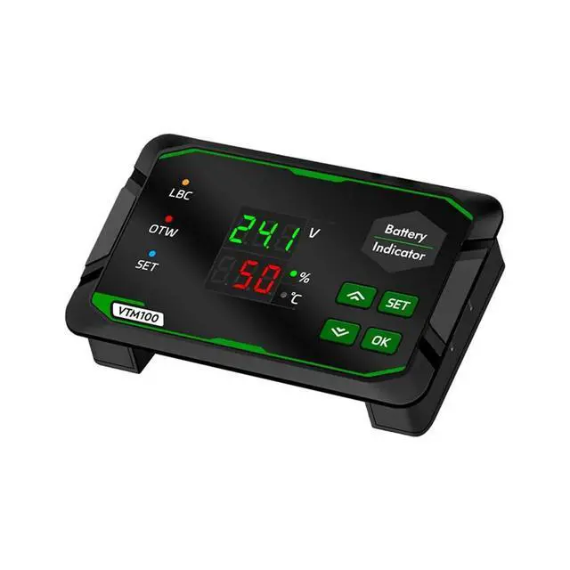 Alt view image 2 of 6 - DC7-100V Voltage Capacity Tester Indicator Monitor Coulometer with Temperature Sensor