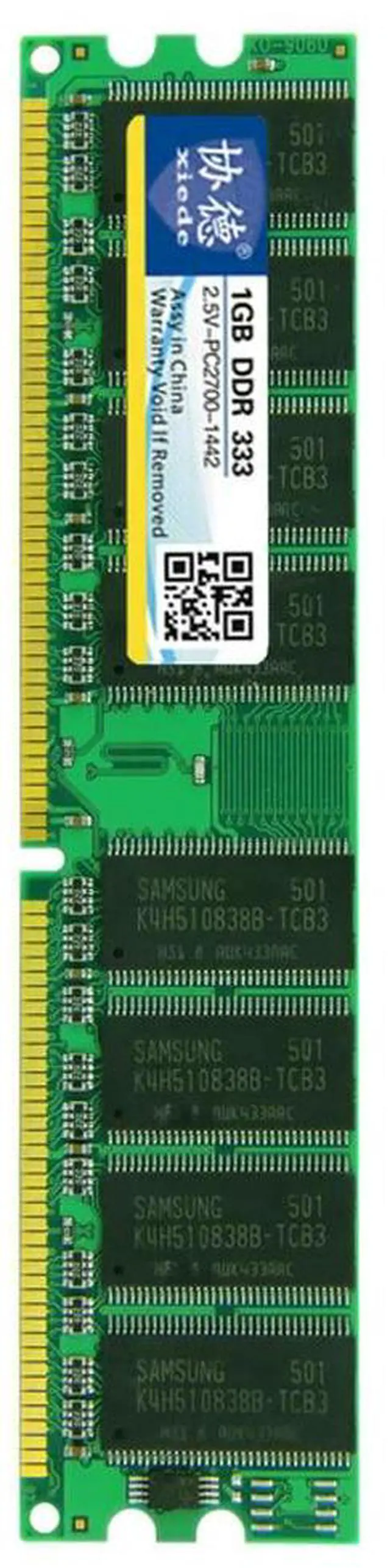 Main image of Xiede Desktop Pc Memory Ram Module Ddr 333 1Gb Pc-2700 Ddr1 184Pin Dimm 333Mhz X002