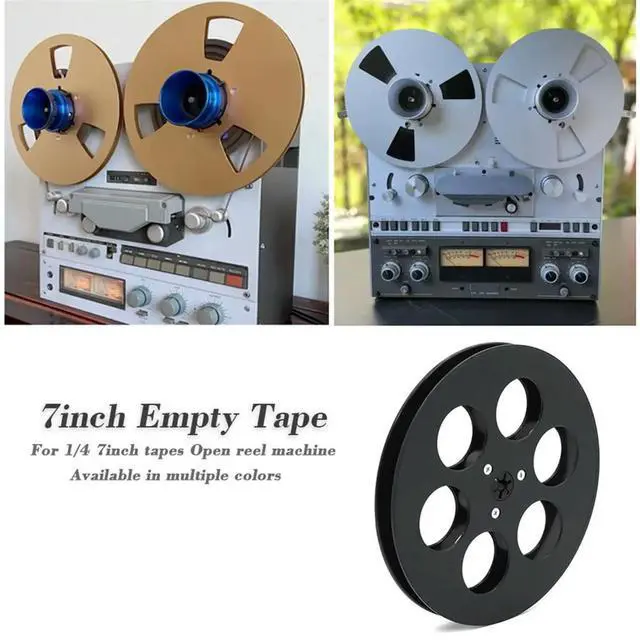 Alt view image 3 of 3 - 7 Inch Reel to Reel Tape Recorder 6 Hole Empty Open Reel for 1/4 Reel to Reel Tape Recorder D
