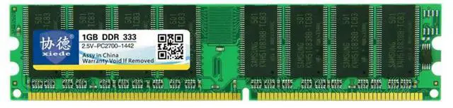 Alt view image 2 of 3 - Xiede Desktop Pc Memory Ram Module Ddr 333 1Gb Pc-2700 Ddr1 184Pin Dimm 333Mhz X002