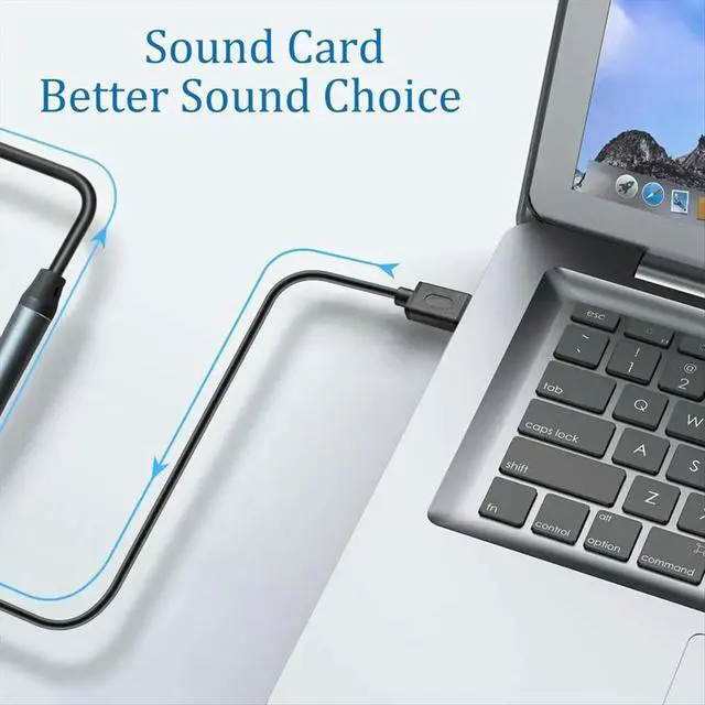 Alt view image 3 of 3 - USB to Optical Audio Adapter USB A to Fiber Optic Audio SPDIF Port Connection Audio Converter Cable for Computer Laptop