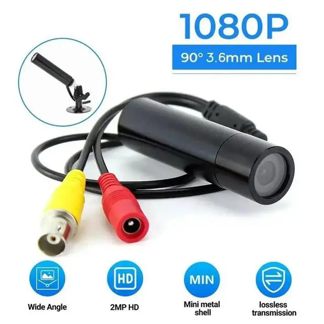 Alt view image 3 of 3 - 2MP HD Mini CCD l Pen Camera Day Night Vision, IP66 Waterproof, BNC Interface Indoor Outdoor Camera