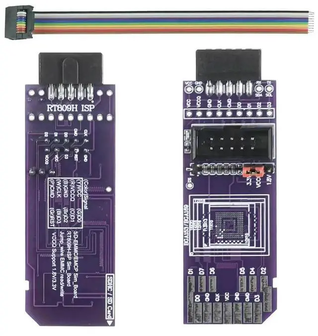 Main image of BGA153/169 + ISP Simple Reading and Writing Board SD-EMMC 8bit 1.8V RT809H-ISP Detachable Adapter Board
