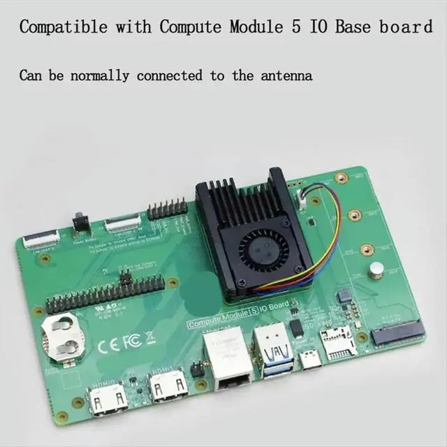 Alt view image 3 of 3 - Intergrated Cooling Fan for CM5, Heatsink with PWM Speed-Regulated Fan, for CM5,A