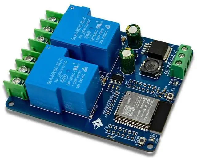 Alt view image 3 of 6 - 2-Channel Relay Module 30A --32E Development Board Module for Home Control DC7-28/5V