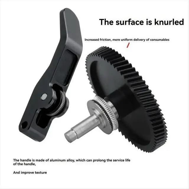 Alt view image 3 of 3 - Hardened Steel Extruder Gear Assembly for A1/A1 Mini 3D Printer, 3D Printer Accessorie Black + Gold