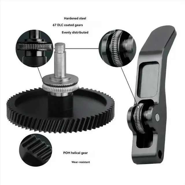 Main image of Hardened Steel Extruder Gear Assembly for A1/A1 Mini 3D Printer, 3D Printer Accessorie Black + Gold