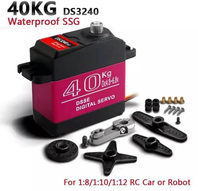 Alt view image 3 of 3 - Waterproof Servo 40Kg High Torque l Gear Digital Servo for 1:8/1:10/1:12 RC Car Robot 270°