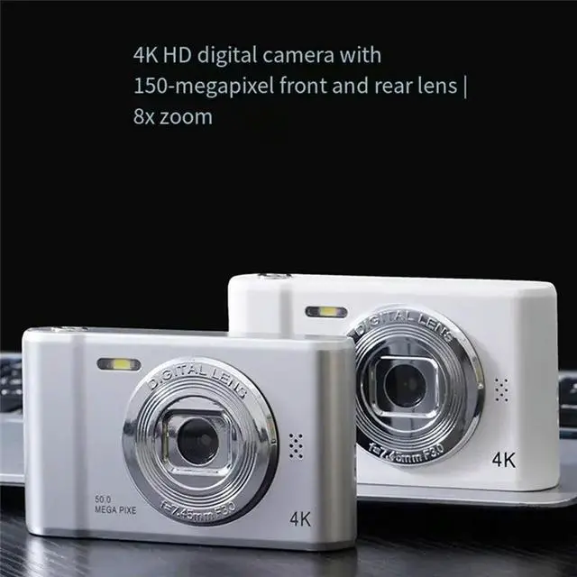 Alt view image 3 of 3 - 4K Digital Camera HD Photography Travel Selfie Camara 2.4Inch Selfie Mini Retro Cam