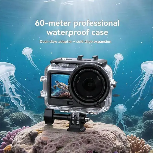 Alt view image 3 of 3 - For Action 6 Waterproof Diving Case 60M Underwater Waterproof Case for Action 6 Protective Shell