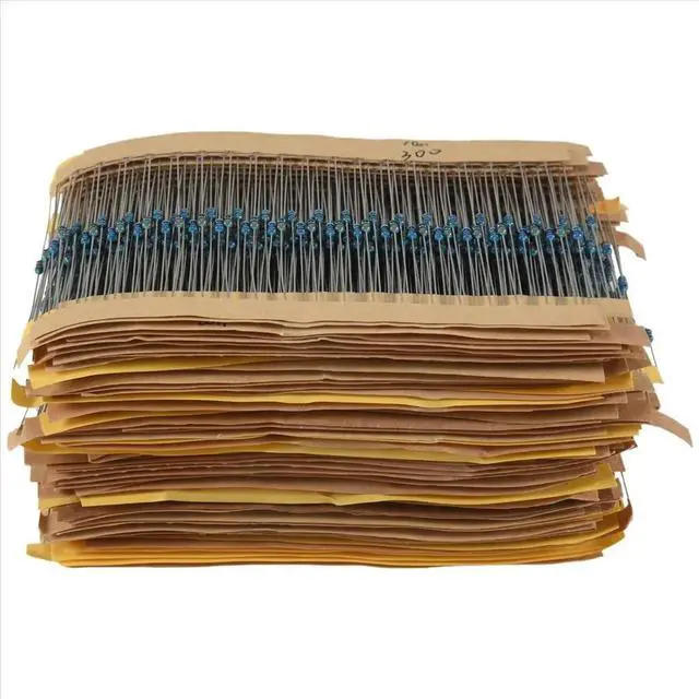 Main image of 2600Pcs 130 Values 1/8W 0.125W 1% l Film Resistors Assorted Pack Set Resistors Assortment Kits Fixed Capacitors