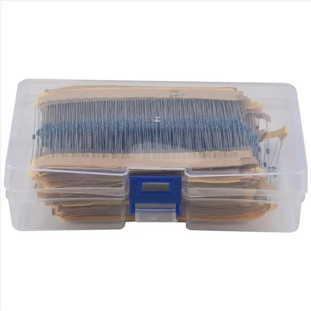 Alt view image 2 of 3 - 2600Pcs 130 Values 1/8W 0.125W 1% l Film Resistors Assorted Pack Set Resistors Assortment Kits Fixed Capacitors