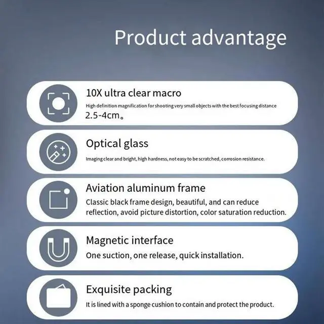 Main image of For 3 Macro Lens Pan Tilt Camera Handheld Universal Joint Macro Filter Accessories