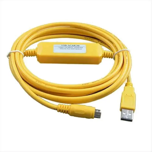Alt view image 2 of 3 - USBACAB230 for PLC Programming Cable EX ES EH EN Series Cable USB-ACAB230 PLC USB2.0 to RS232 Adapter Yellow