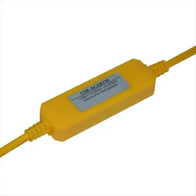 Alt view image 3 of 3 - USBACAB230 for PLC Programming Cable EX ES EH EN Series Cable USB-ACAB230 PLC USB2.0 to RS232 Adapter Yellow
