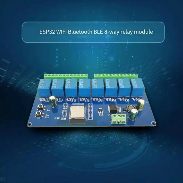Alt view image 3 of 3 - DC 5-30V Power Supply Bluetooth Moduel BLE Eight-Way Relay - Secondary Development Board