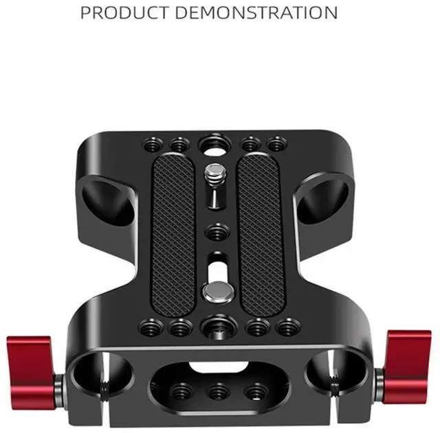 Alt view image 2 of 3 - Camera Base Plate With Dual 15Mm Rod Rail Clamp Suitable For Rabbit Cage And DSLR Rig Camera Replacement Accessories